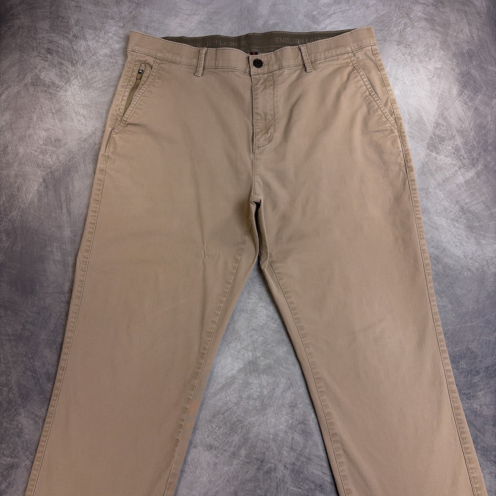 English Laundry Mens Tan Khaki Chino Pants Straight Leg 36x32